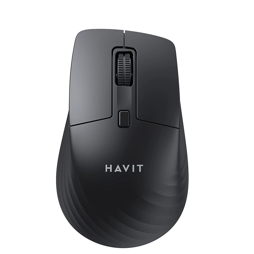 Mouse Havit Inalambrico Ajustable hasta 1600DPI 5 Botones Conexion Dual 2.4GHz y BT v5.2 Alcance 10m Negro MS58WB-BK