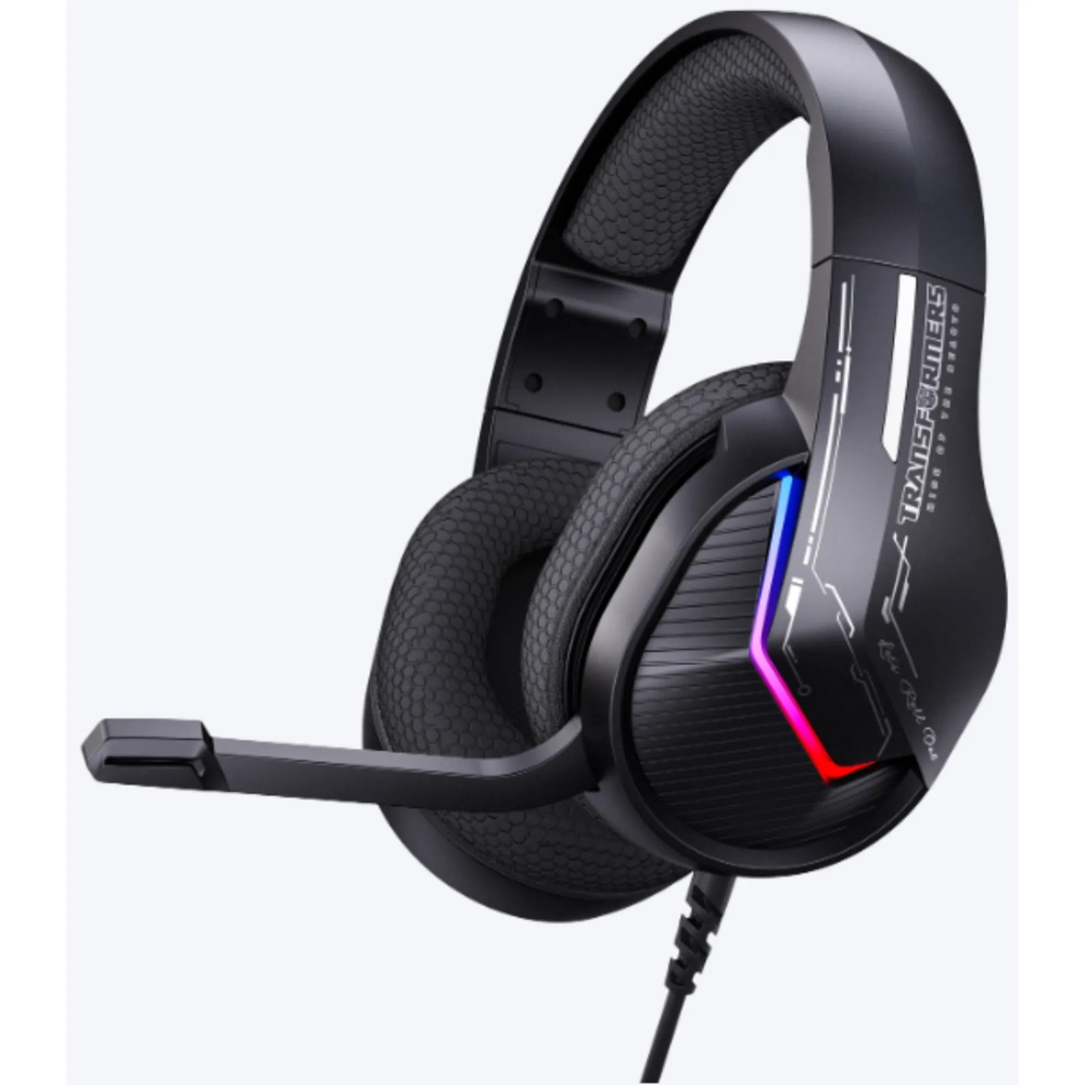 Audifonos Transformers RGB Gamer Microfono Retractil USB+AUX color Negro TF-G15-BK
